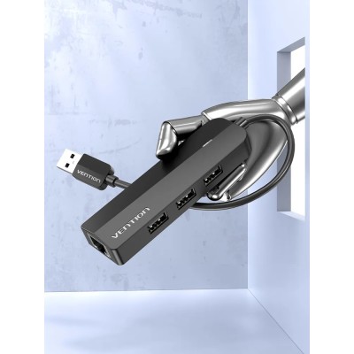 Docking USB 2.0 Vention CHPBB/ 3xUSB/ 1xMicro USB PD/ 1xRJ45/