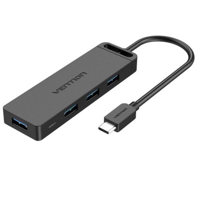 Hub USB Tipo-C Vention TGKBB/ 4xUSB/ 1xMicroUSB PD/ 15cm