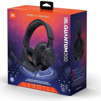 Auriculares Gaming con Micrófono JBL Quantum 200/ Jack 3.5/