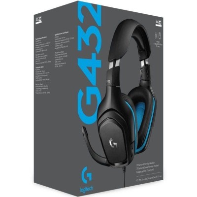 Auriculares Gaming con Micrófono Logitech G432/ USB 2.0/ Jack