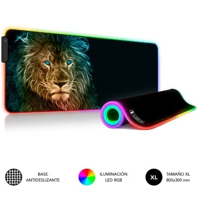 Alfombrilla Subblim SUBMP-02RGB10 LED RGB Lion XL/ 800 x 300 x