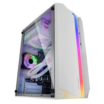 Caja Gaming Minitorre Mars Gaming MC-S1/ Blanca