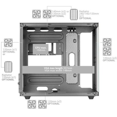 Caja Gaming Minitorre Mars Gaming MCNOVAM