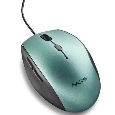 Ratón Ergonómico NGS Moth Ice/ Hasta 1600 DPI/ Verde Hielo