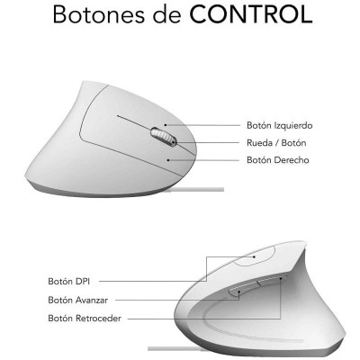 Ratón Ergonómico Subblim Glide Vertical Ergo Wired/ Hasta 1600