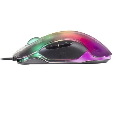 Ratón Gaming Mars Gaming MMGLOW/ Hasta 12800DPI/ Negro