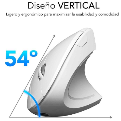 Ratón Ergonómico Inalámbrico por Bluetooth/ 2.4GHz Subblim