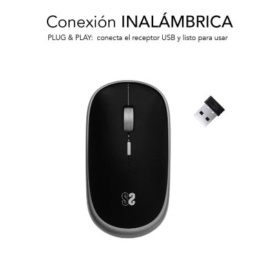 Ratón Mini Inalámbrico Subblim Wireless Mini/ Hasta 1600 DPI/