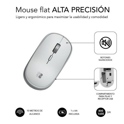 Ratón Mini Inalámbrico Subblim Wireless Mini/ Hasta 1600 DPI/