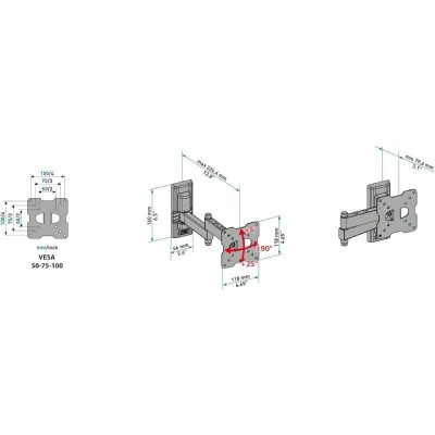 Soporte de Pared Giratorio/ Inclinable CME Meliconi EDR100 para