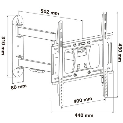 Soporte de Pared Giratorio/ Inclinable/ Nivelable Nox Lite Wall