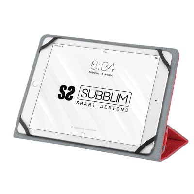 Funda Subblim Clever Stand para Tablets de 9'-10.1'/ Roja