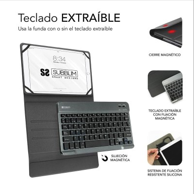 Funda con Teclado Subblim Keytab Pro Bluetooth para Tablets de