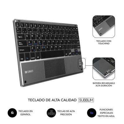 Funda con Teclado Subblim Keytab Pro Bluetooth Touchpad para