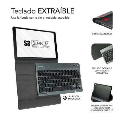 Funda con Teclado Subblim KeyTab Pro BT para Tablet Lenovo Tab