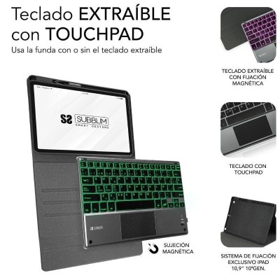 Funda con Teclado Subblim KeyTab Pro BT para Tablet iPad 10.9'