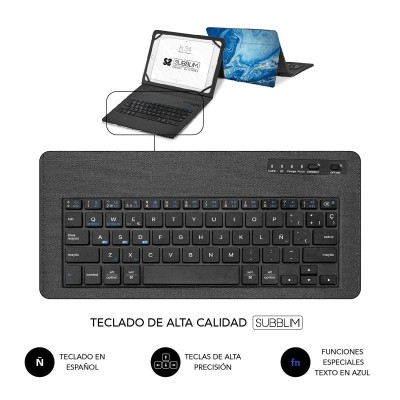 Funda con Teclado Subblim Keytab Pro Bluetooth para Tablets de