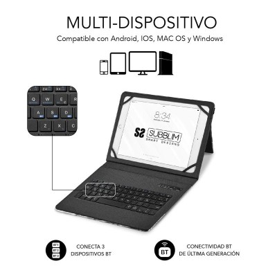 Funda con Teclado Subblim Keytab Pro Bluetooth para Tablets de