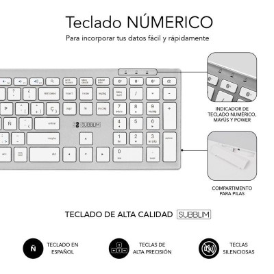 Teclado Inalámbrico por Bluetooth Subblim 2PUE200 Pure