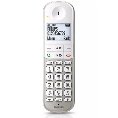 Teléfono Inalámbrico Philips XL4901S/23/ Plata y Blanco