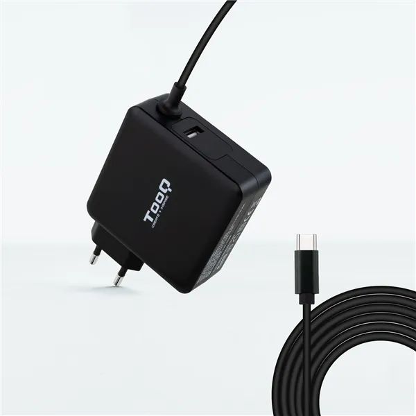 Cargador de Portátil TooQ TQLC-USBC65PD USB Tipo-C/ 65W/ Automático/ Voltaje 5-20V/ 1x USB