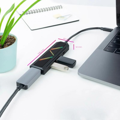 Docking USB Tipo-C Nanocable 10.16.0401/ 2xUSB/ 1xUSB Tipo-C