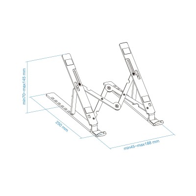 Soporte TooQ TQLRS0033-AL-G para Portátiles hasta 15'