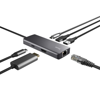 Docking USB Tipo-C Trust Dalyx/ 2xUSB/ 2xUSB Tipo-C/ 1xHDMI/