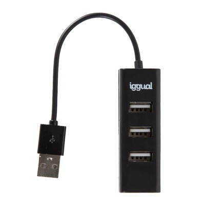 Iggual hub usb 2.0 x 4 puertos hub-a-4p