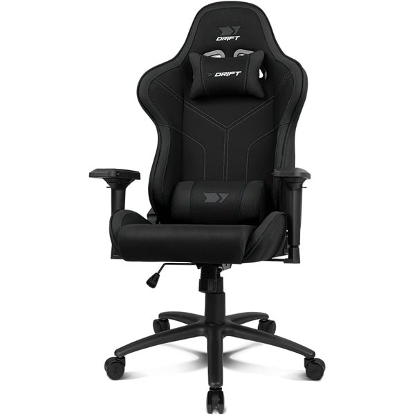 Drift DR110BK Silla Profesional Gaming Cojines Cervical/Lumbar, Negro