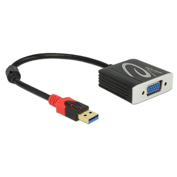 Delock adaptador usb 3.0 tipo-a macho a vga hembra