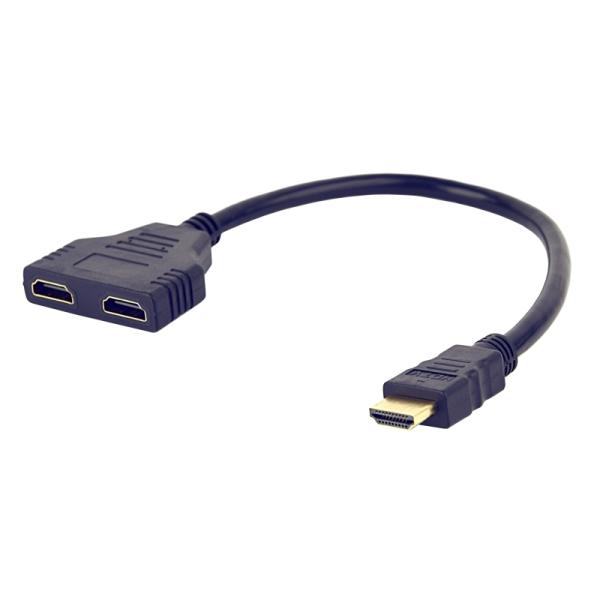 Gembird cable adaptador hdmi(m) a 2xhdmi(h) 0.2mts