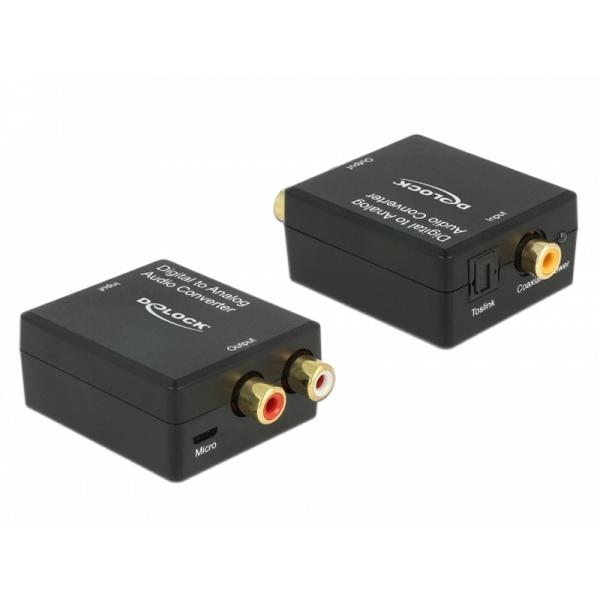 Delock convertidor de audio digital toslink a rca