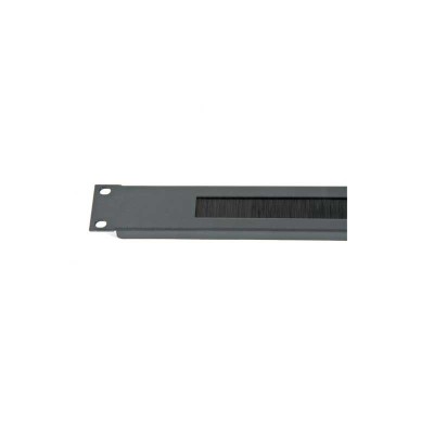 2lan panel pasacables de cepillo 19" 1u metal