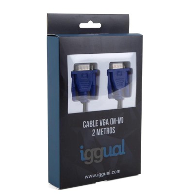 Iggual cable conmutador vga (m-m) 2 metros negro