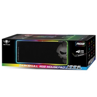 Spirit of gamer alfombrilla darkskull rgb+hub xxxl