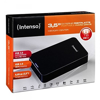 Intenso hdd externo 6031514 6tb 3.5" usb 3.0 negro