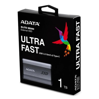 Adata elite se880 ssd externo 1tb usb 3.2 gray