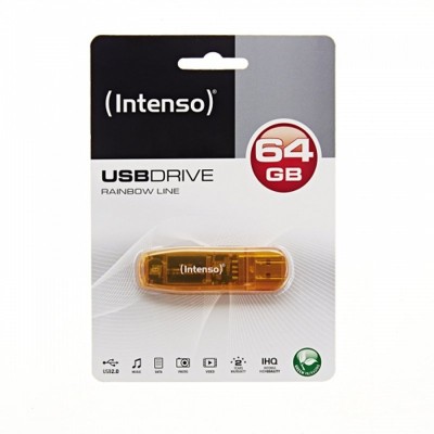 Intenso 3502490 lápiz usb 2.0 rainbow 64gb naranja