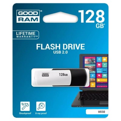 Goodram uco2 lápiz usb 128gb usb 2.0 neg/blc