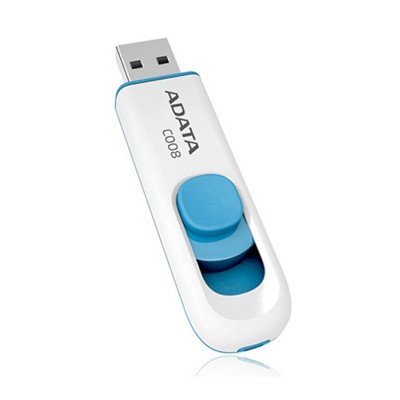 Adata lapiz usb c008 64gb usb 2.0 blanco/azul