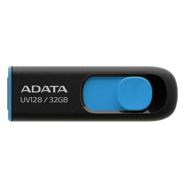 Adata lapiz usb uv128 32gb usb 3.2 negro/azul