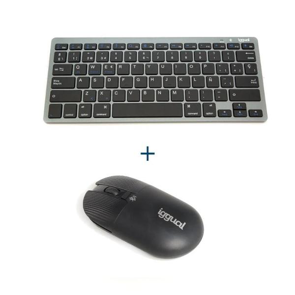 Iggual kit bundle teclado + ratón yin bluetooth