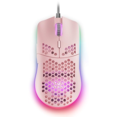 Mars gaming mmax ratón ultraligero 12400dpi rosa