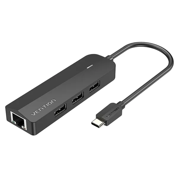 Docking USB Tipo-C Vention TGOBB/ 3xUSB/ 1xRJ45/ 1x Micro B PD/ Negro