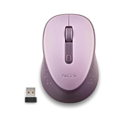 Ratón Inalámbrico NGS Dew Lilac/ Hasta 1600 DPI/ Lila