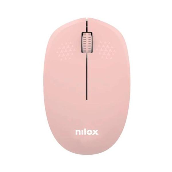 Nilox ratón wireless, 1000 dpi, 3 botones, rosa