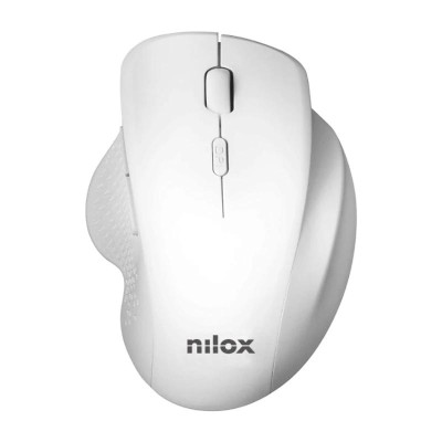 Nilox ratón wireless 3200 dpi, 2.4g, blanco