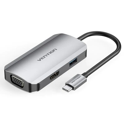 Docking USB Tipo-C Vention TOAHB/ 1xHDMI/ 1xVGA/ 1xUSB/ 1xUSB