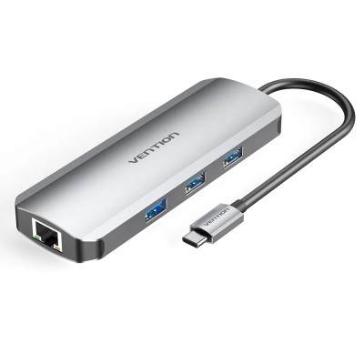 Docking USB Tipo-C Vention TOKHB/ 1xHDMI/ 3xUSB/ 1xUSB Tipo-C